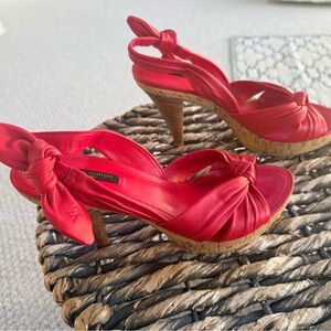 Louis Vuitton Red wood and Cork heels  Sandals - Women